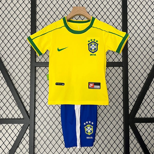 Camiseta Brasil Primera Retro Niño 1998